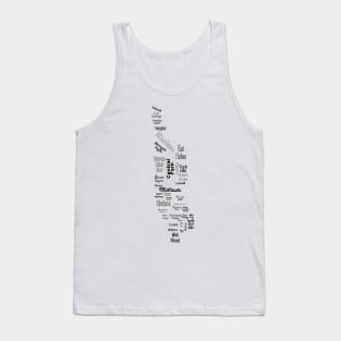 new york city/manhattan map - white Tank Top